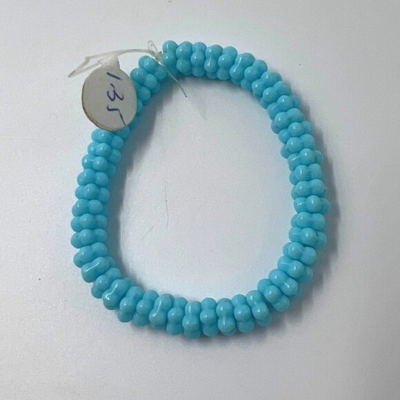 Flower Spacer Bead 50 per strand Glass Blue Jewelry - Picture 2 of 5